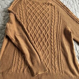 Old Navy Cable Knit Brown Sweater XL